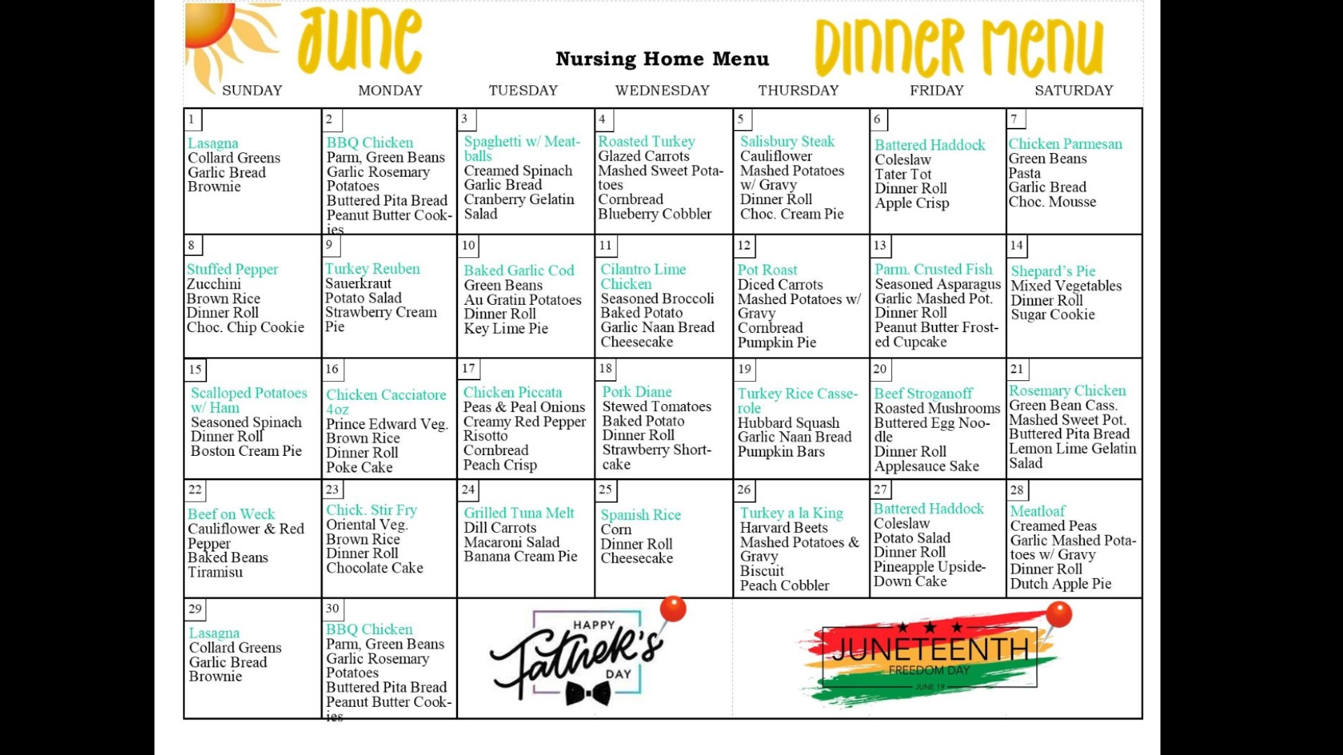 June Dinner
