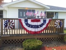 Porch with the American Flag 