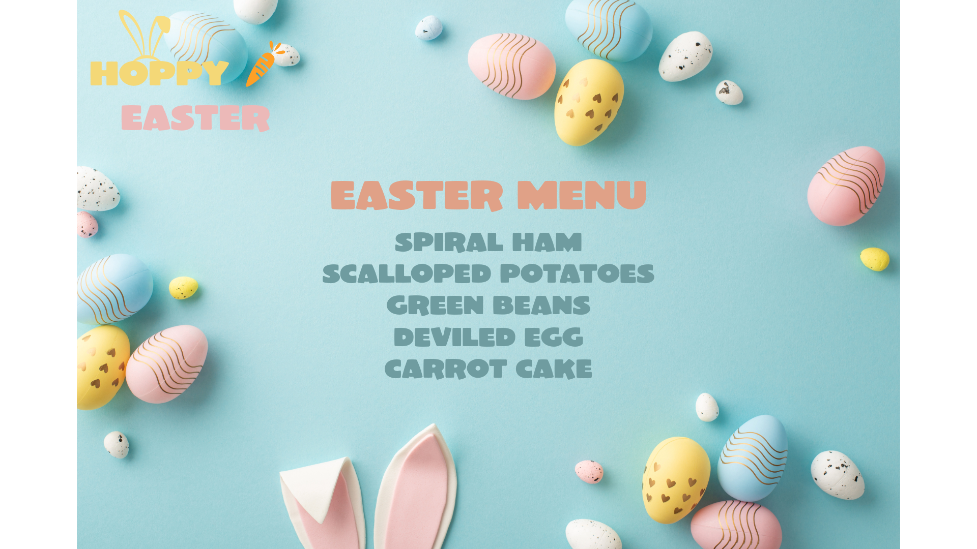 Easter lunch menu