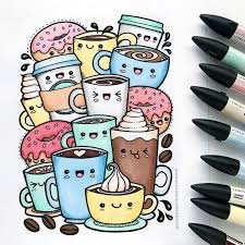 Crayons and different size cups with liquid 
