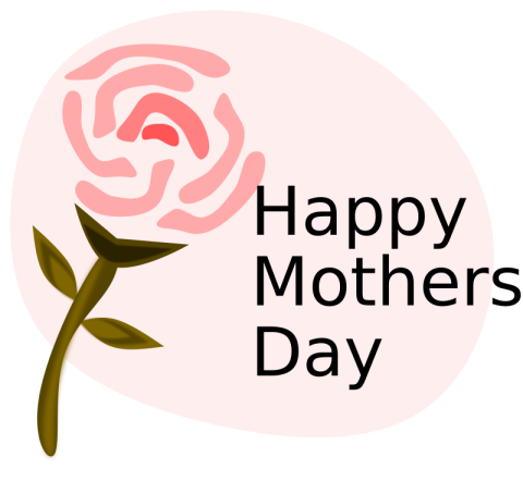 Happy Mothers Day with a flower