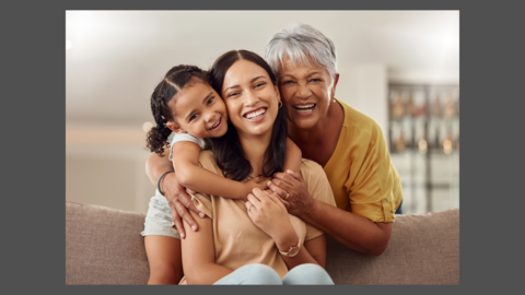 3 women with their arms around each other