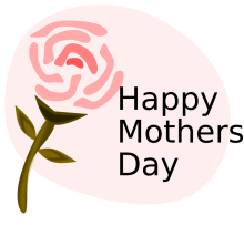 Happy Mothers Day with a flower