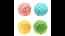 4 scoops of ice cream